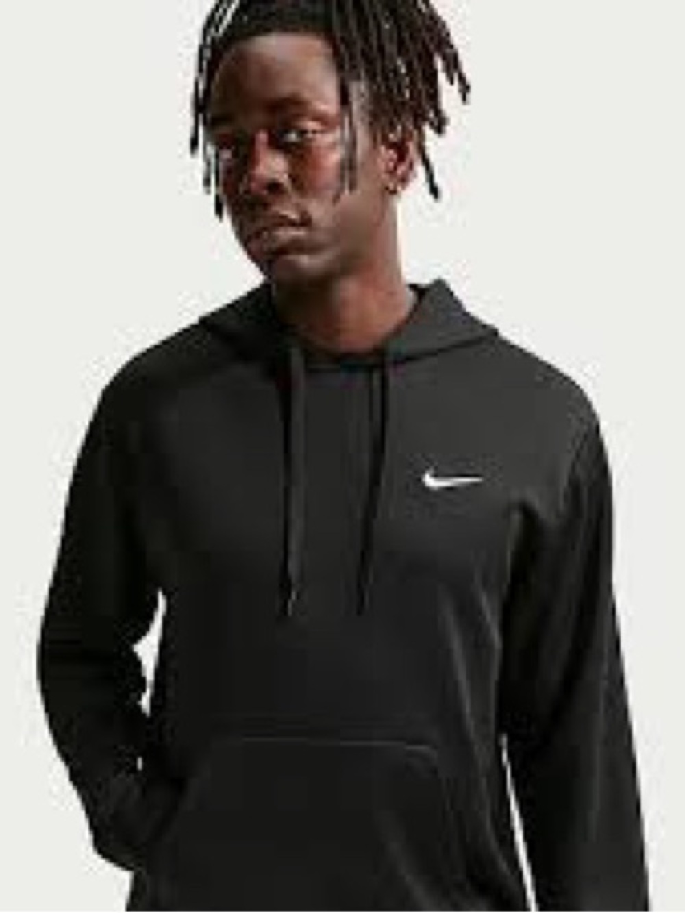 Nike Black Pullover Hoodie with White Swoosh